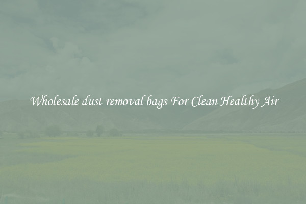 Wholesale dust removal bags For Clean Healthy Air