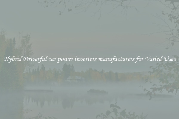 Hybrid Powerful car power inverters manufacturers for Varied Uses