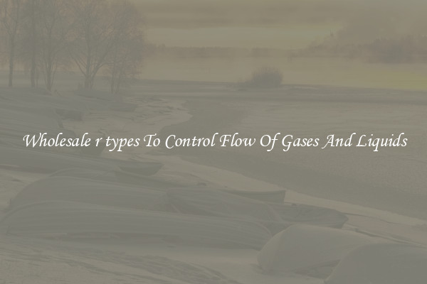 Wholesale r types To Control Flow Of Gases And Liquids