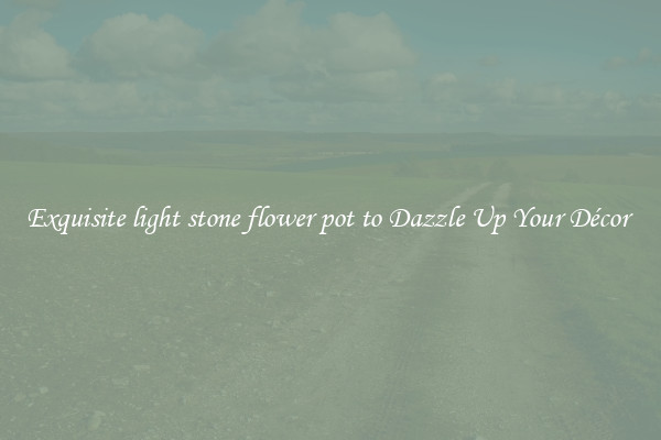 Exquisite light stone flower pot to Dazzle Up Your Décor 