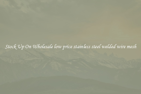 Stock Up On Wholesale low price stainless steel welded wire mesh