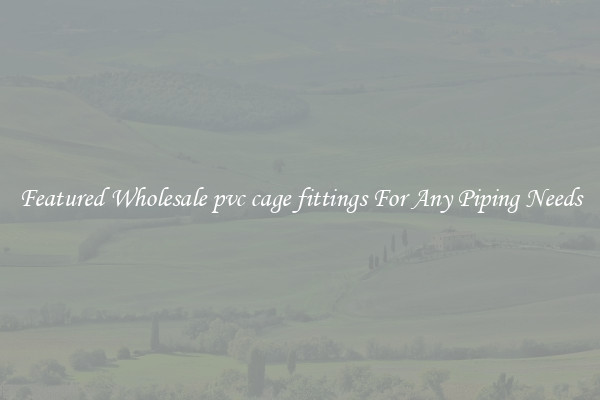 Featured Wholesale pvc cage fittings For Any Piping Needs